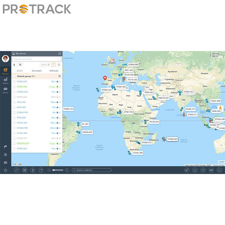 Sistema de rastreo GPS para vehículos y flota